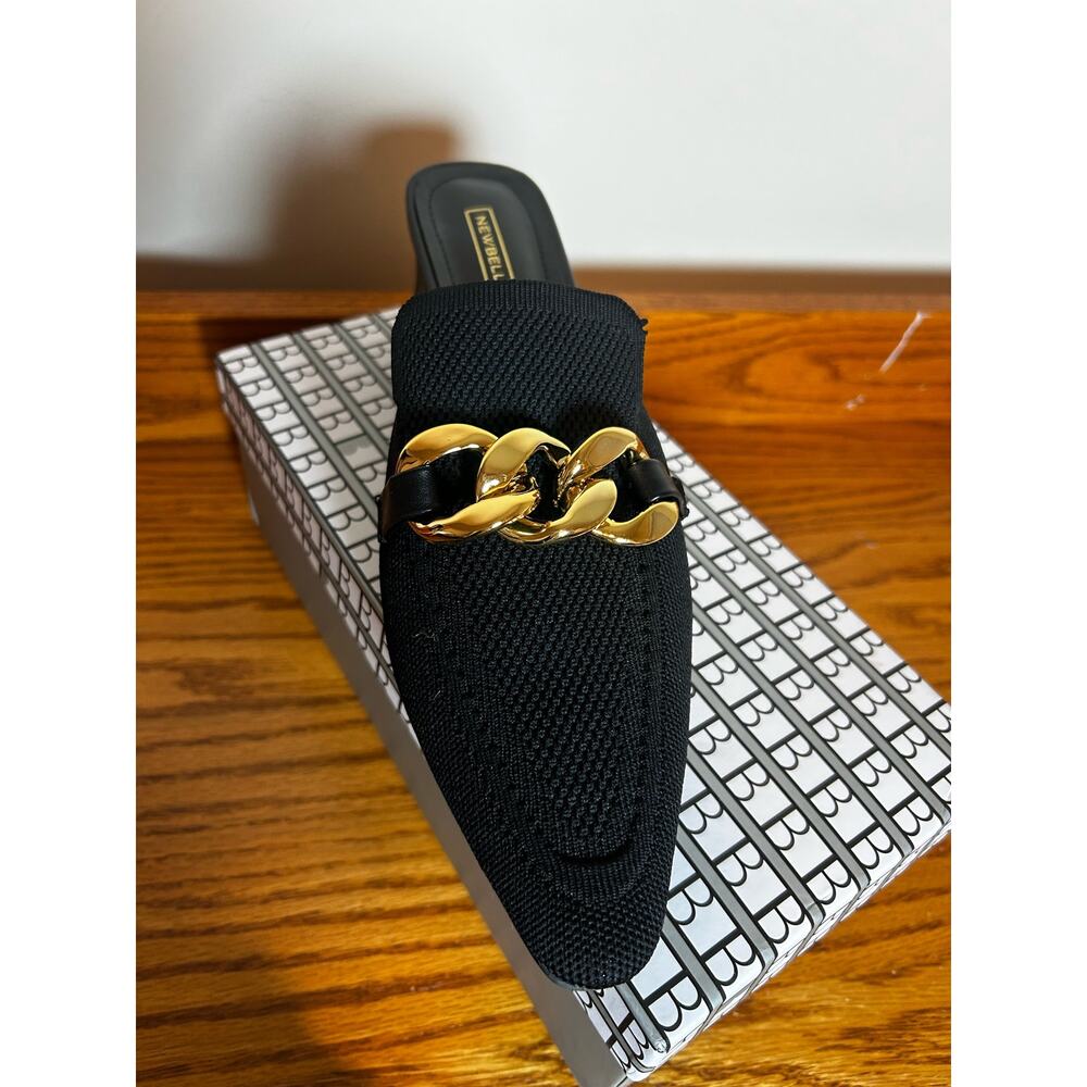 NewBella Size 10 New Black Sling Back Pump Mule heel Casual - Picture 6 of 8